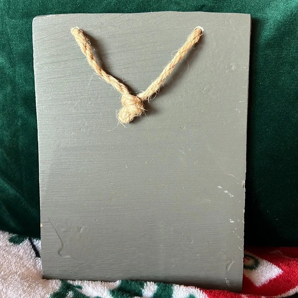 Hallelujah Christmas Angel Painted Slate Wall Hanging 7.5” Tall